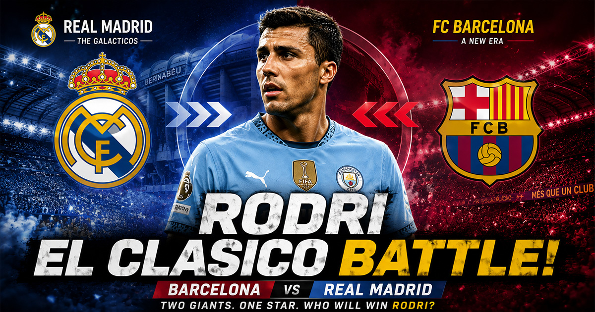 ¡Batalla de El Clásico por Rodri! Barcelona y Real Madrid cara a cara