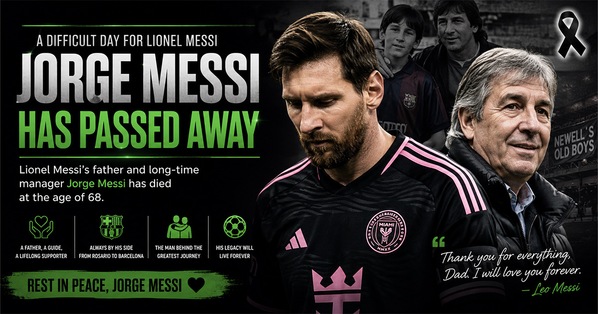 Jorge Messi, padre de Lionel Messi, fallece a los 68 años